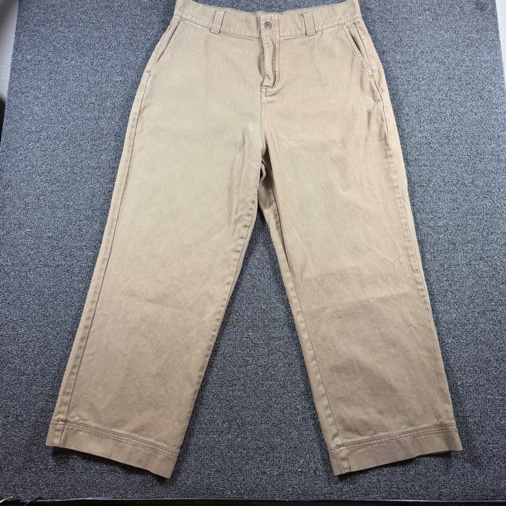 Elwood Everyday Straight Leg Twill Chino Pants Men's 36x29 Brown Baggy Wide Leg